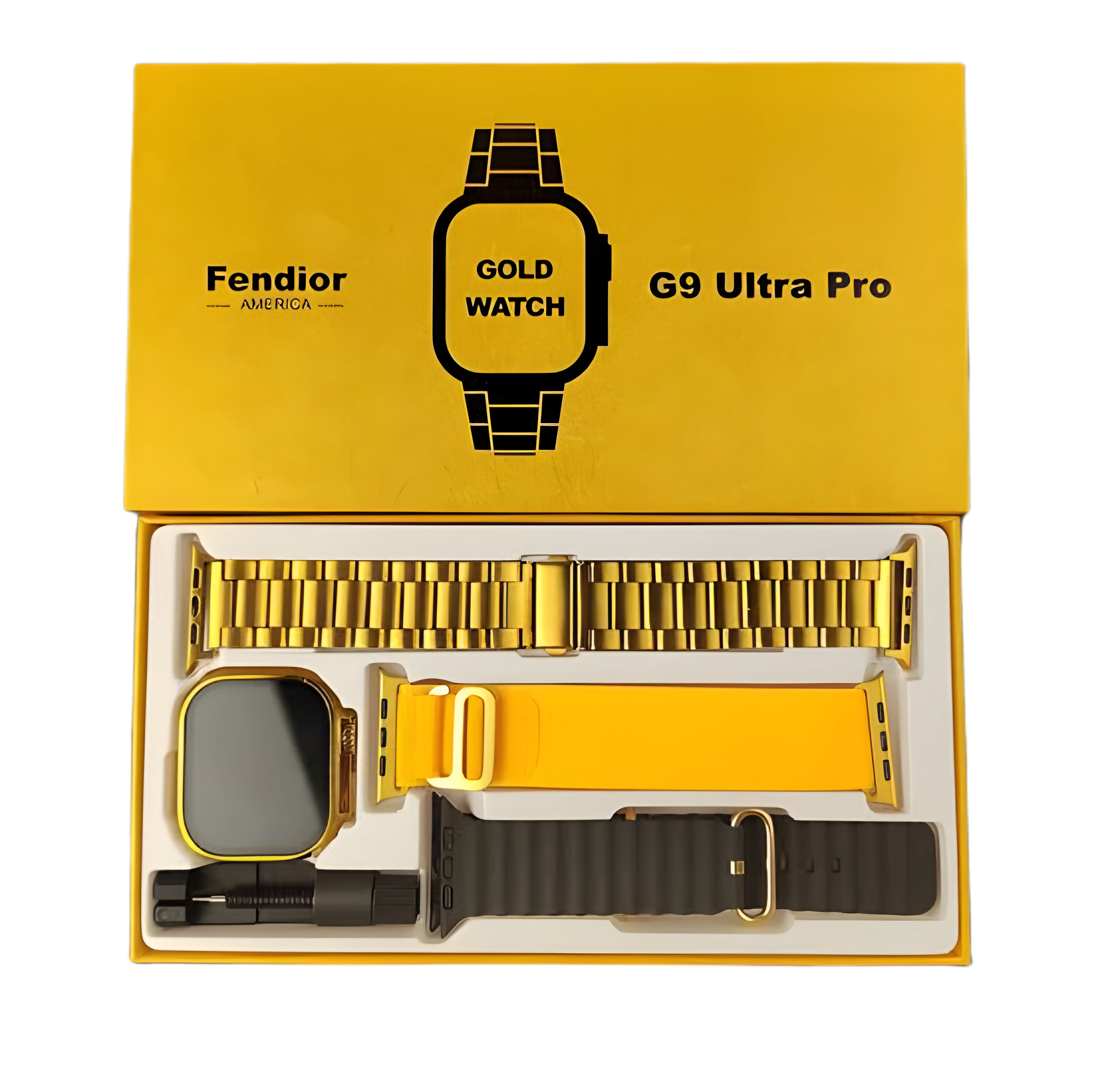 Gold Smart Watch + 2 Straps